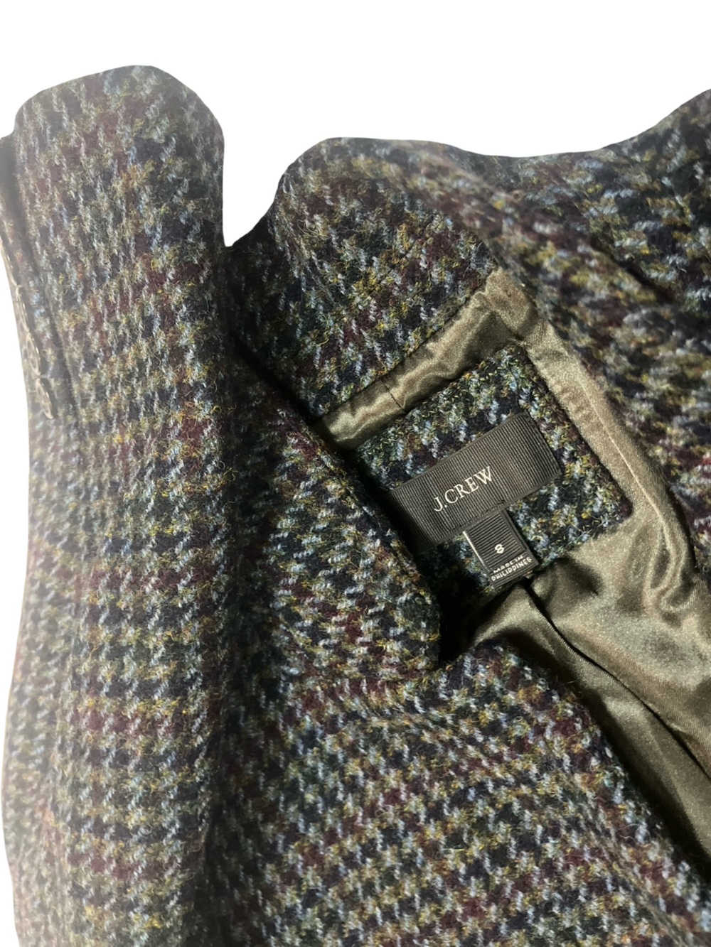 J. Crew JCrew Houndstooth Regent Wool Blazer Sz 8 Preppy Classic Career Academia - Picture 8 of 11